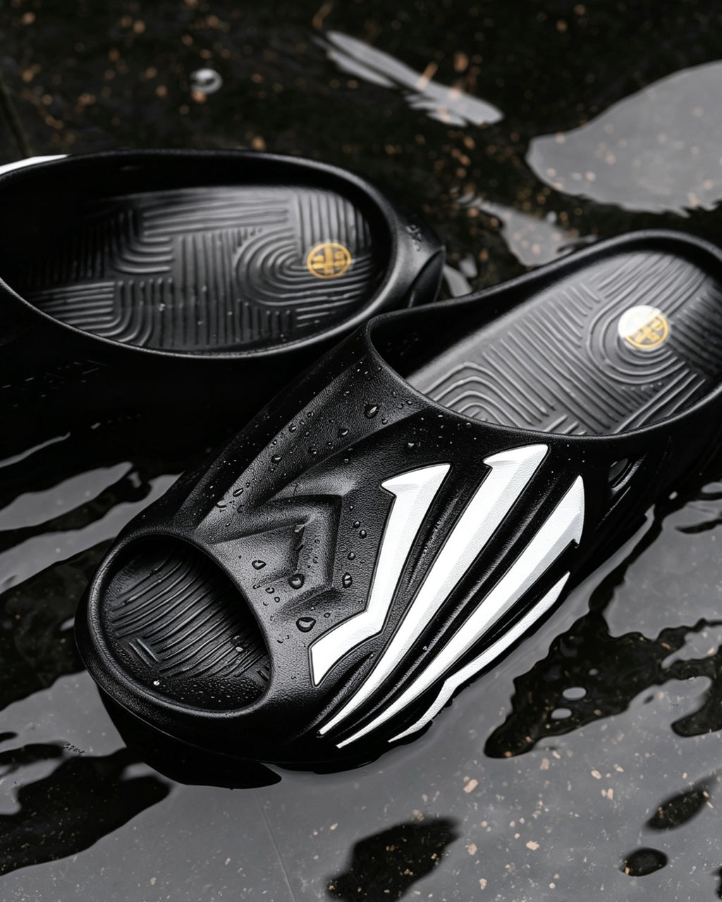 Anta KAI HéLà Slide 2 "Black White" 安踏 欧文 拖鞋 黑白