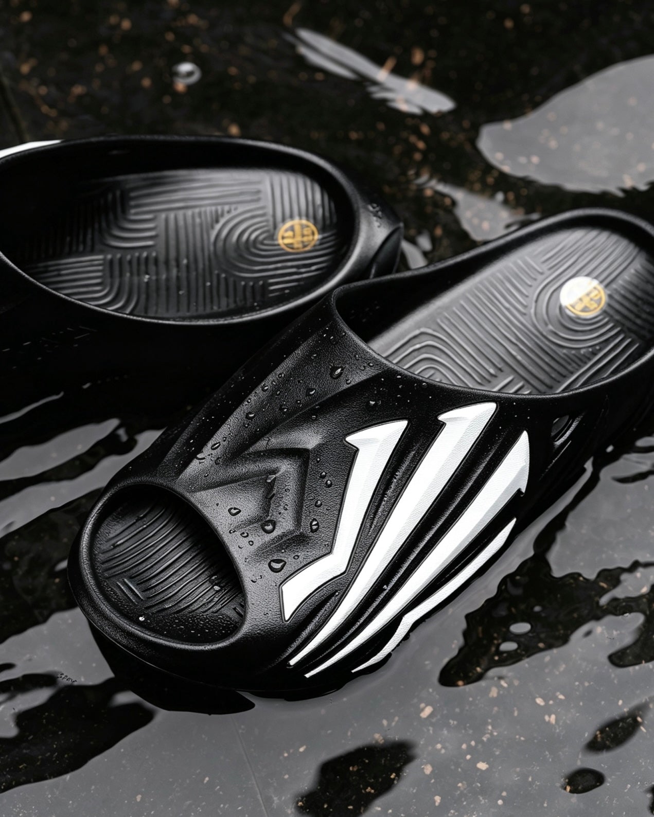 Anta KAI HéLà Slide 2 "Black White" 安踏 欧文 拖鞋 黑白