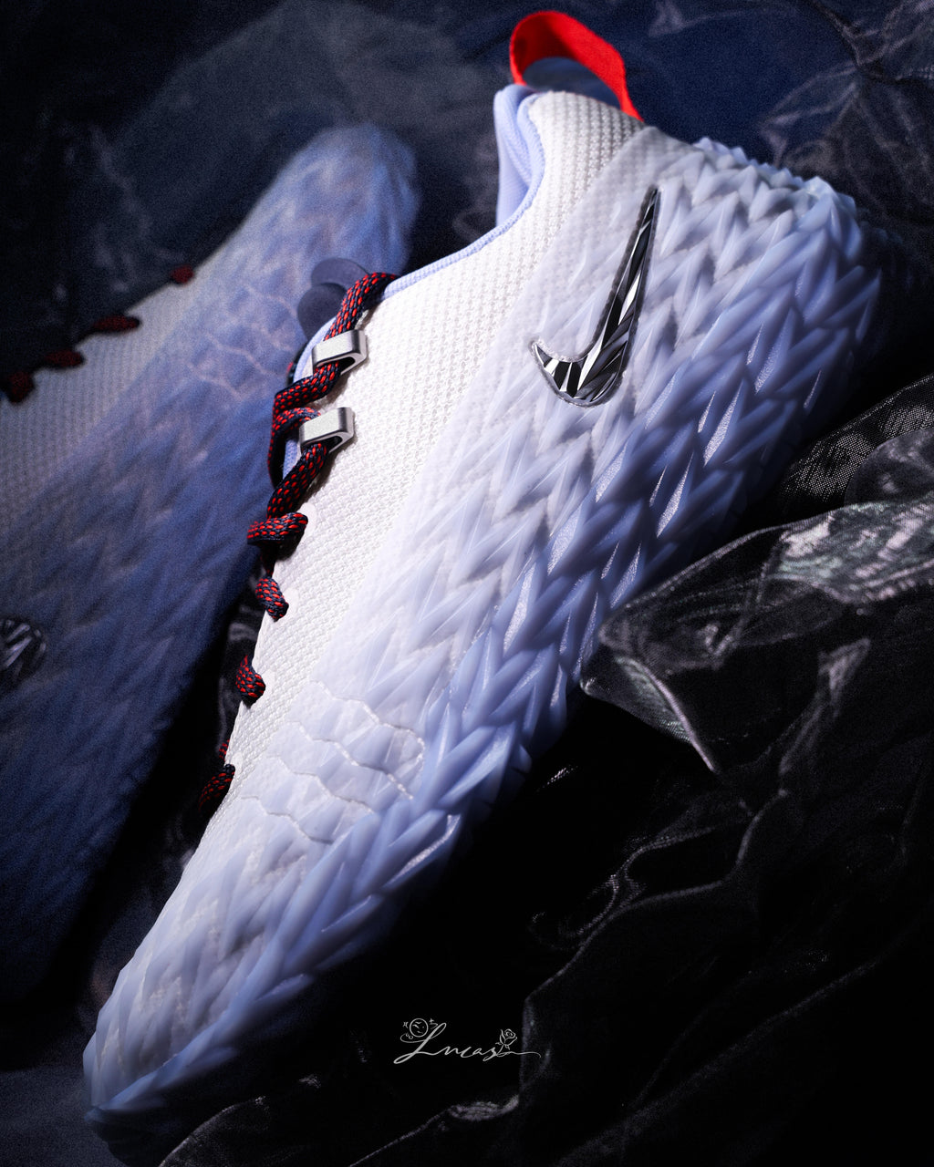 Nike S.T. Charge "Detroit Tough" 篮球鞋 白蓝