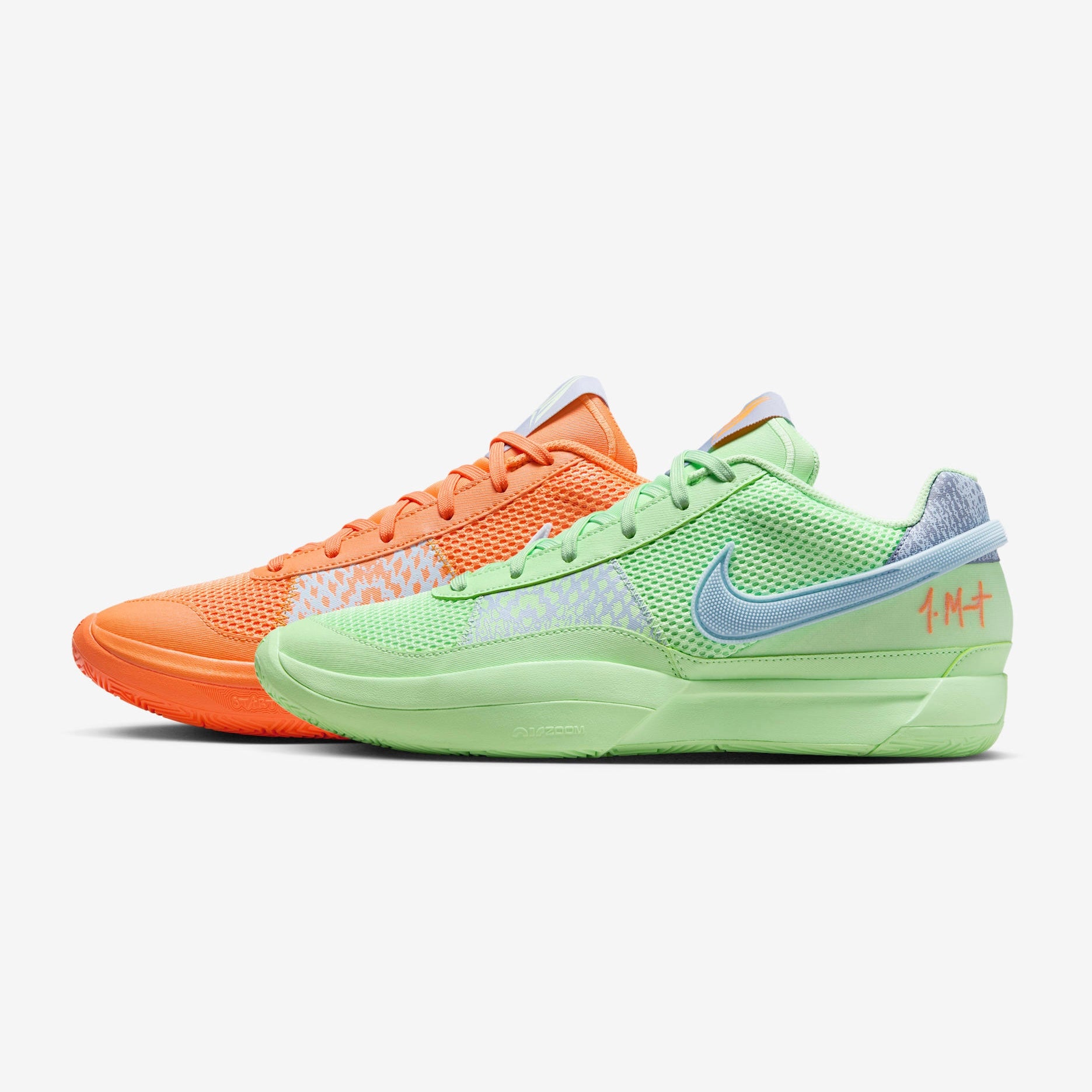 Nike JA 1 "Bright Mandarin/Vapour Green" 莫兰特1代 篮球鞋 鸳鸯