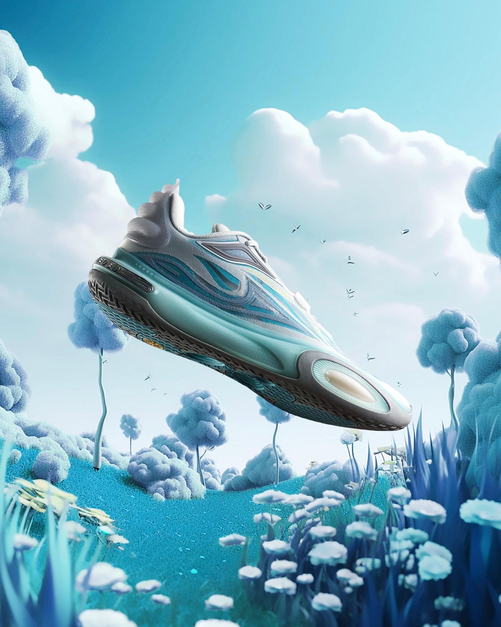 Li-Ning Wade All City 11 V2 "Sky" 李宁 韦德之道 全城11 V2 篮球鞋 净空蓝