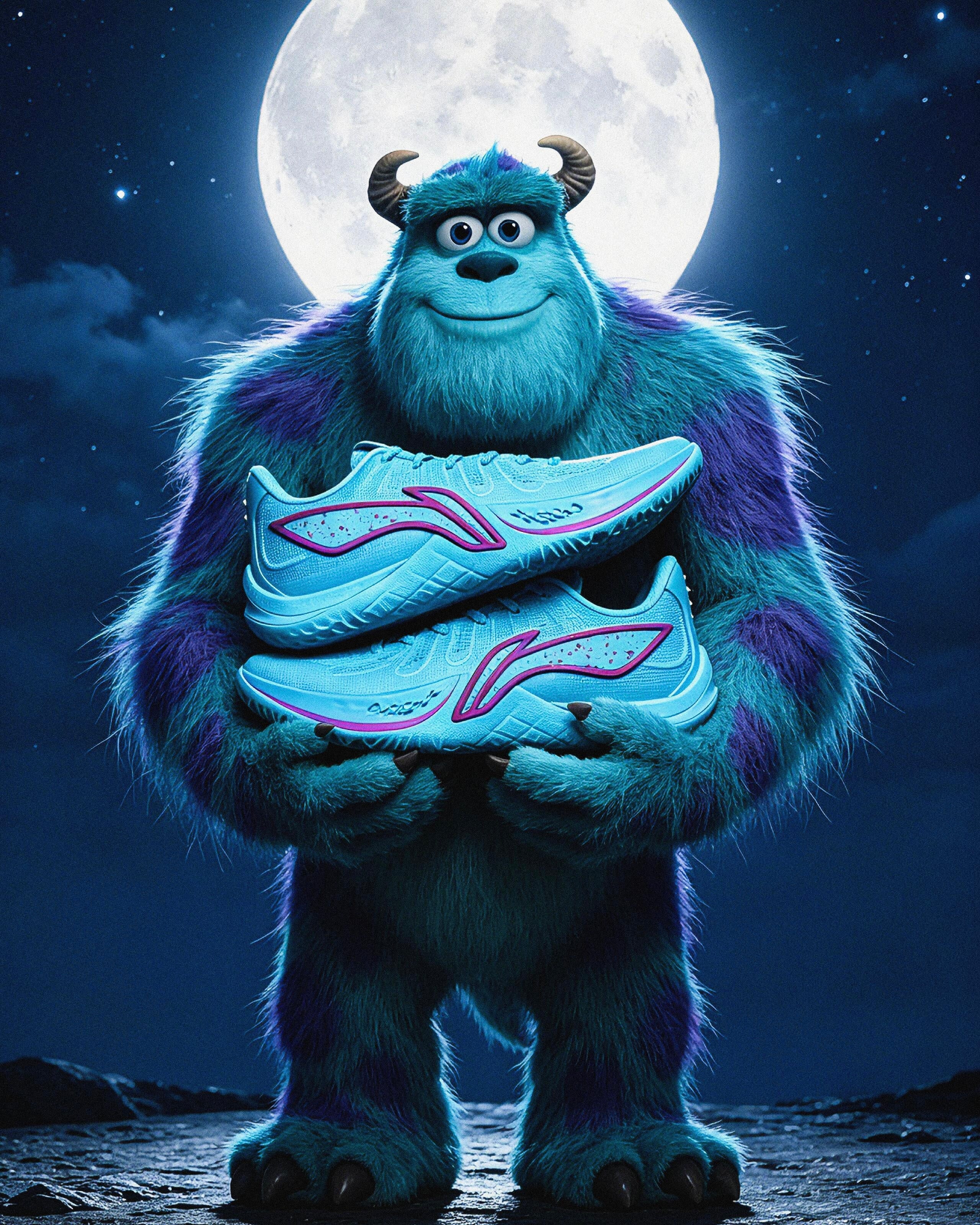 Li-Ning Sonic 14 x Monster University "Sulley" 李宁 音速14 怪兽大学联名 篮球鞋 毛怪苏利文