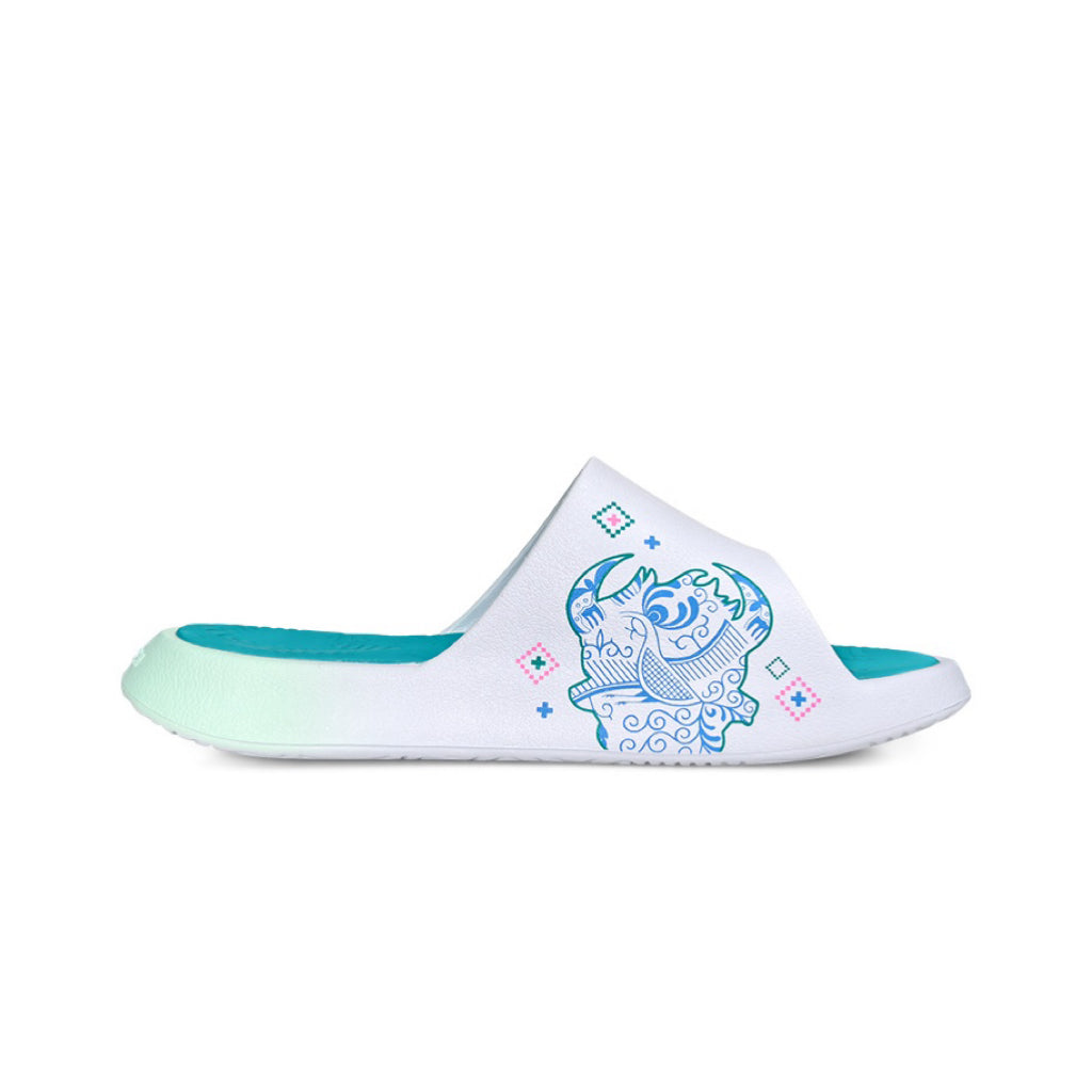 Peak Taichi "White/Blue/Green" 匹克 态极 贵州村BA联名 拖鞋 白蓝绿
