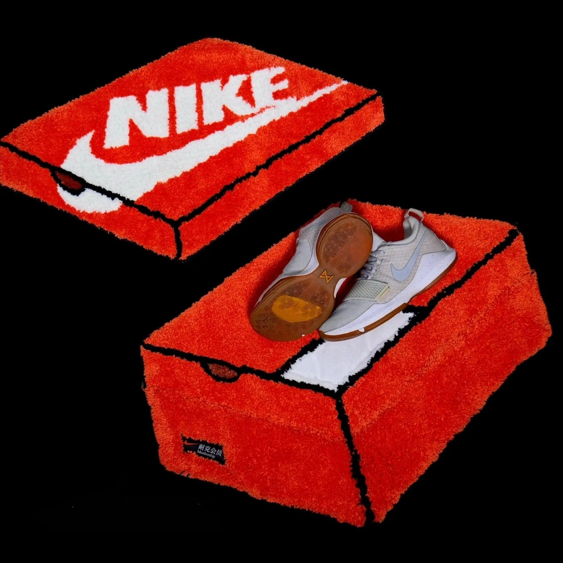 Nike Shoe Box Rugmat 耐克限定魔术贴鞋盒地毯 橙色 49*38cm
