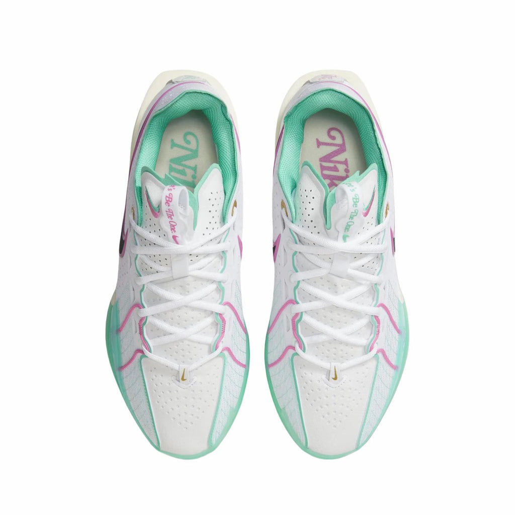 Sepatu Basket Nike Air Zoom GT Cut 3 "White Pink Teal" (Putih/Merah Muda/Hijau Teal)