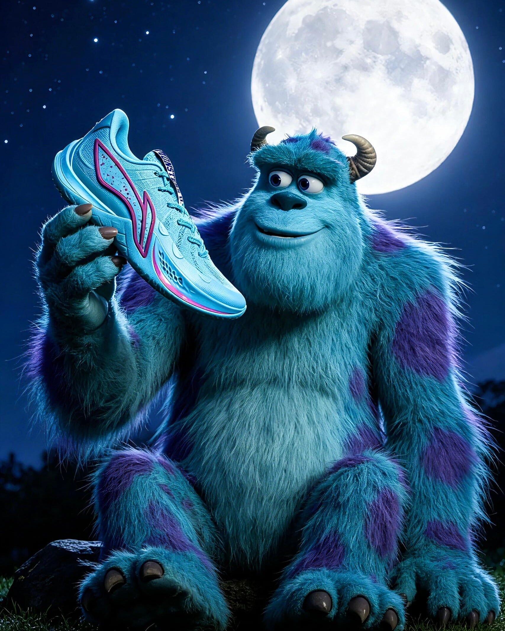Li-Ning Sonic 14 x Monster University "Sulley" 李宁 音速14 怪兽大学联名 篮球鞋 毛怪苏利文
