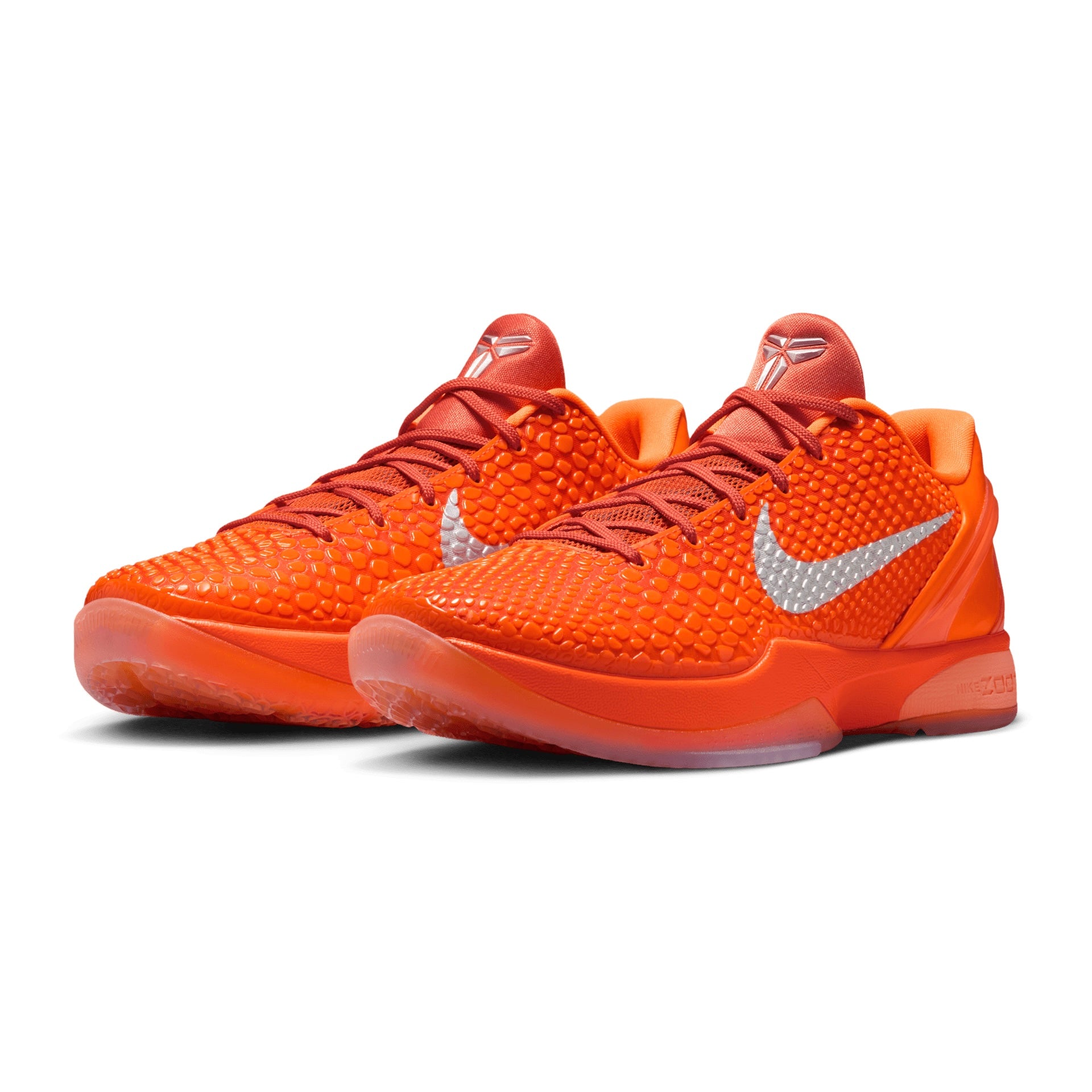 Sepatu Basket Nike Zoom Kobe 6 Protro "Total Orange" - Oranye Terang/Perak