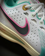 Sepatu Basket Nike Air Zoom GT Cut 3 "White Pink Teal" (Putih/Merah Muda/Hijau Teal)