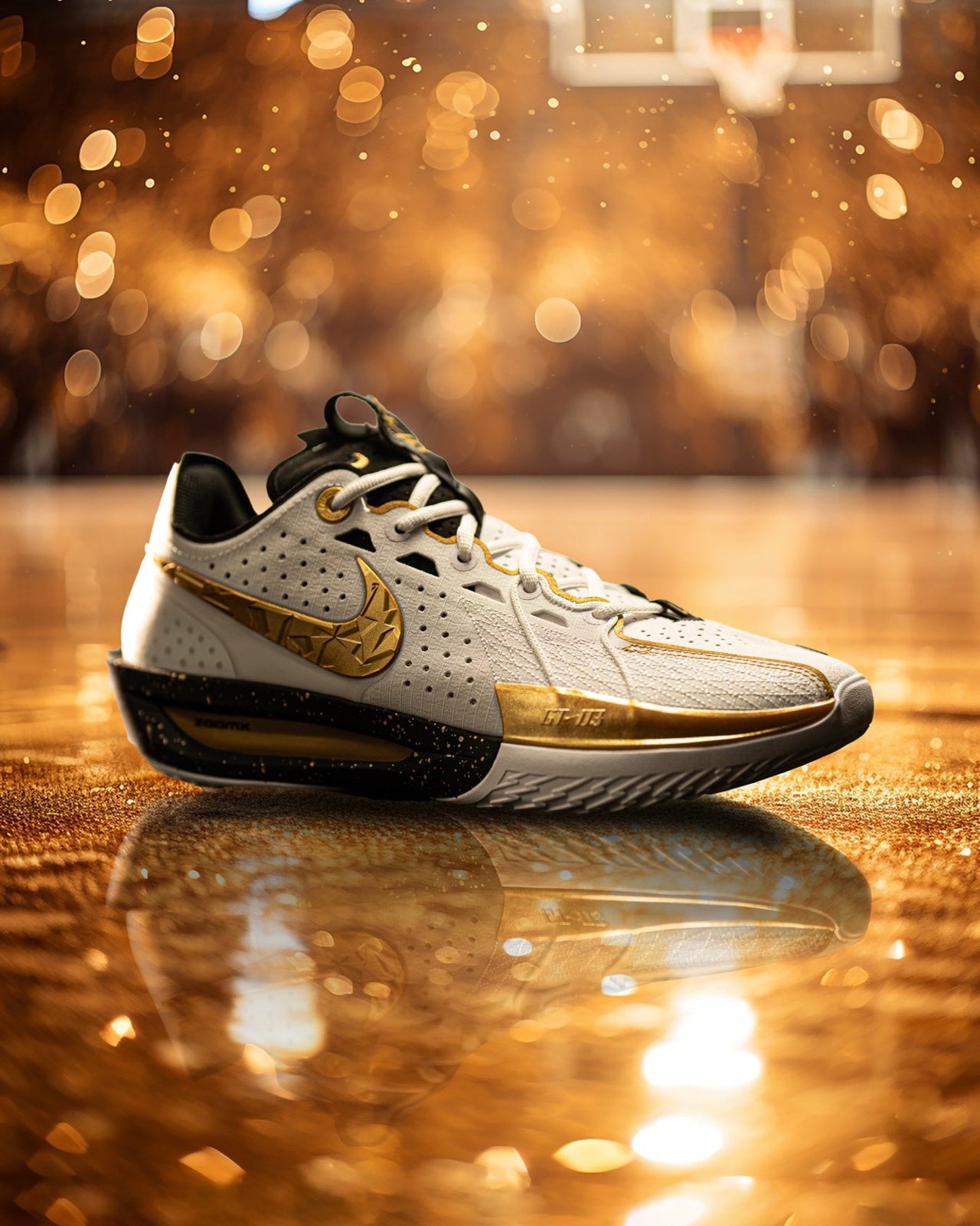 Nike Air Zoom G.T. Cut 3 "CHBL" 篮球鞋 耐高 白金色/黑色