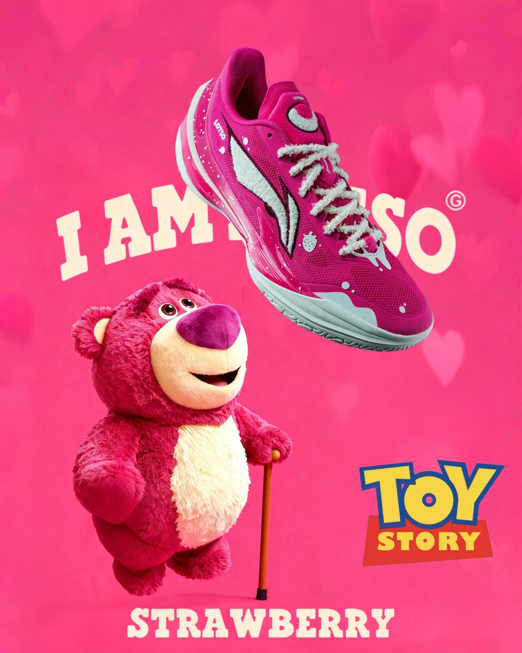 Li-Ning Liren 5 V2 x Disney "Lotso" 李宁 利刃5 V2 迪士尼联名 篮球鞋 草莓熊