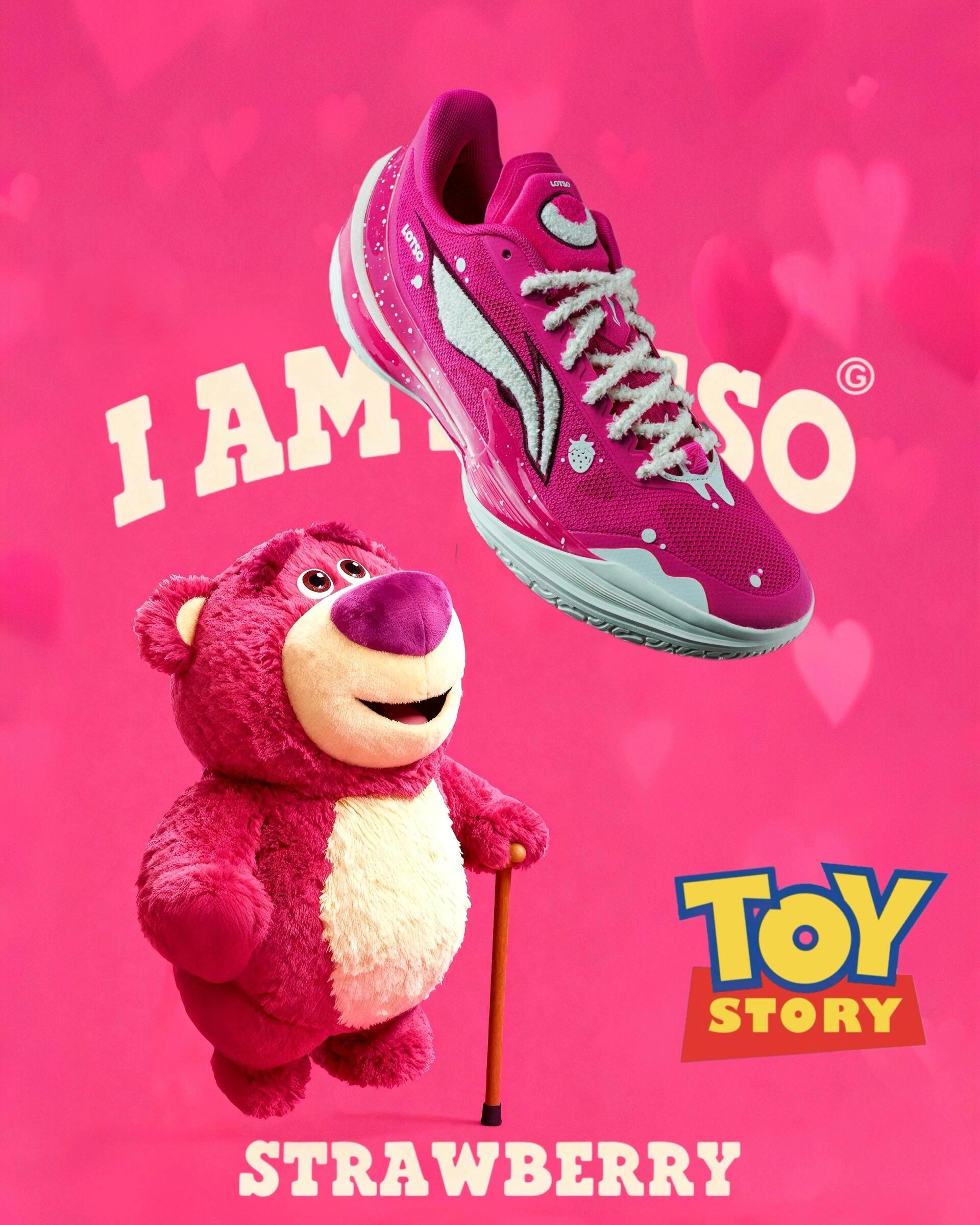 Li-Ning Liren 5 V2 x Disney "Lotso" 李宁 利刃5 V2 迪士尼联名 篮球鞋 草莓熊