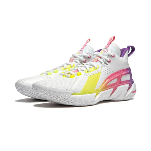 Sepatu Basket Li-Ning BadFive 4 "Putih Kuning Merah Muda Ungu" - Semua Hal yang Wajar dalam Perang