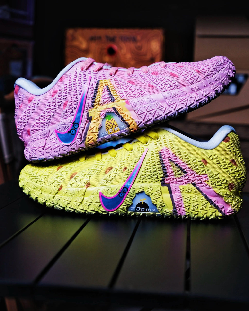 Nike JA 3 Customized "SpongeBob & Patrick" 莫兰特3代 定制 篮球鞋 海绵宝宝&派大星