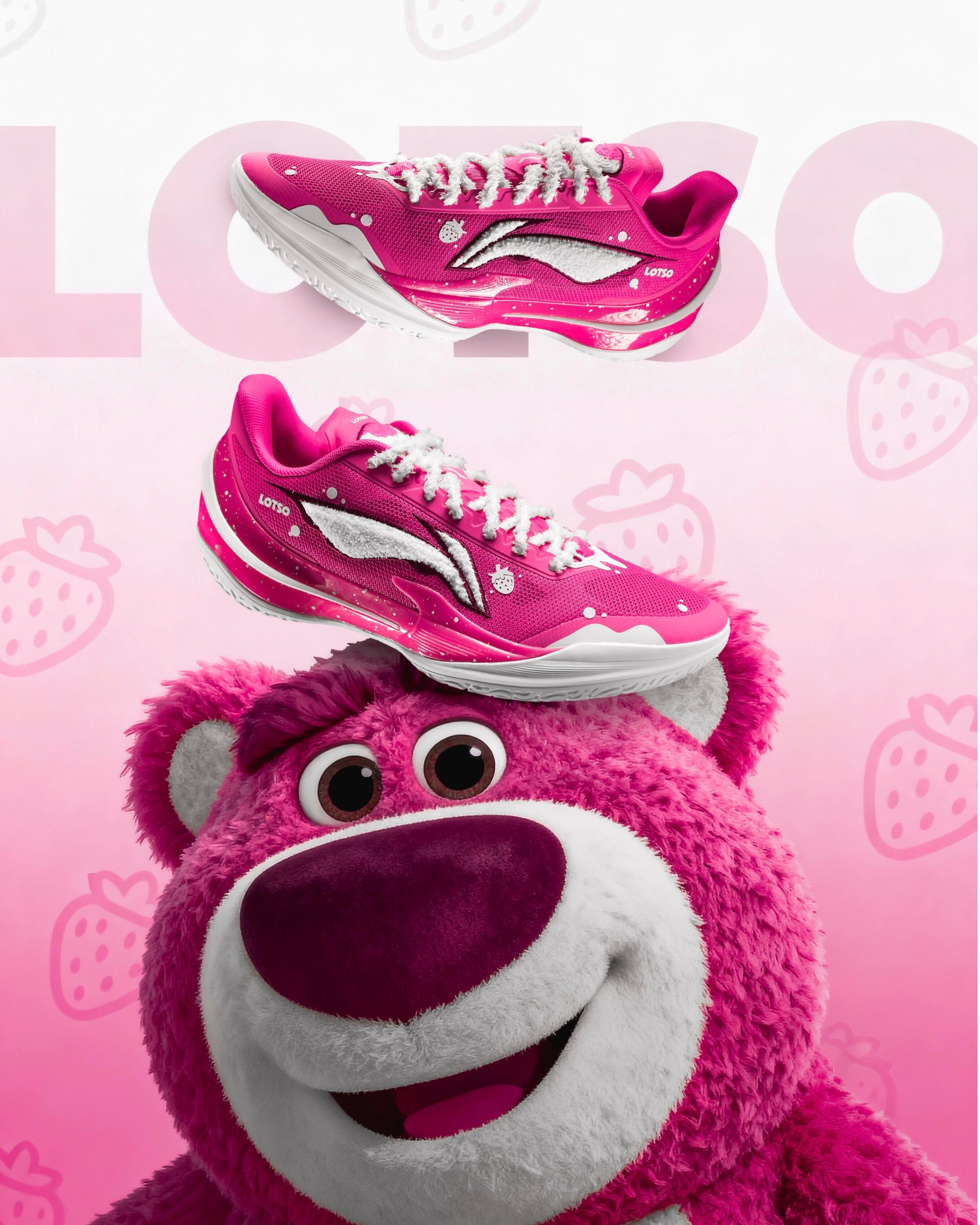 Li-Ning Liren 5 V2 x Disney "Lotso" 李宁 利刃5 V2 迪士尼联名 篮球鞋 草莓熊
