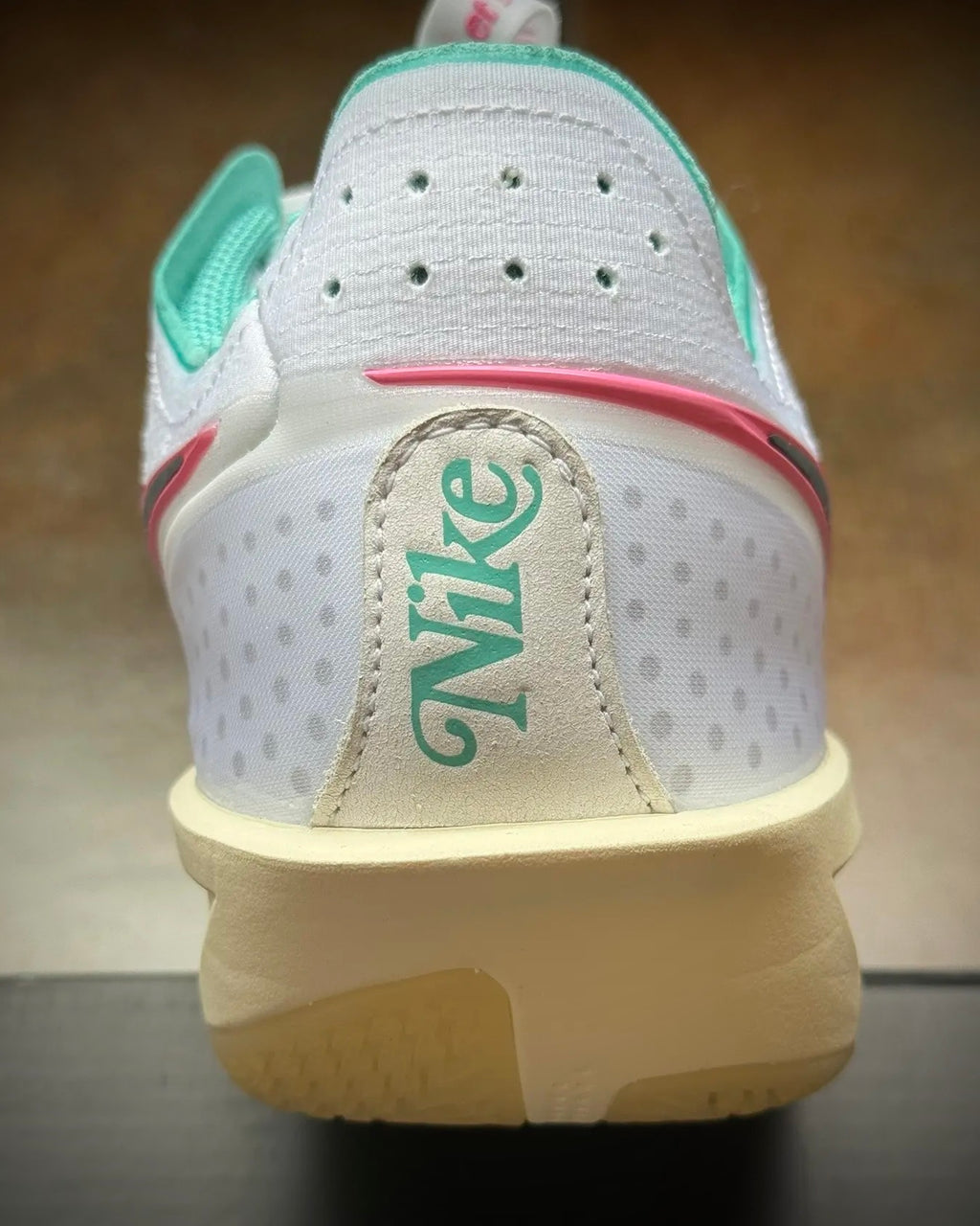 Sepatu Basket Nike Air Zoom GT Cut 3 "White Pink Teal" (Putih/Merah Muda/Hijau Teal)