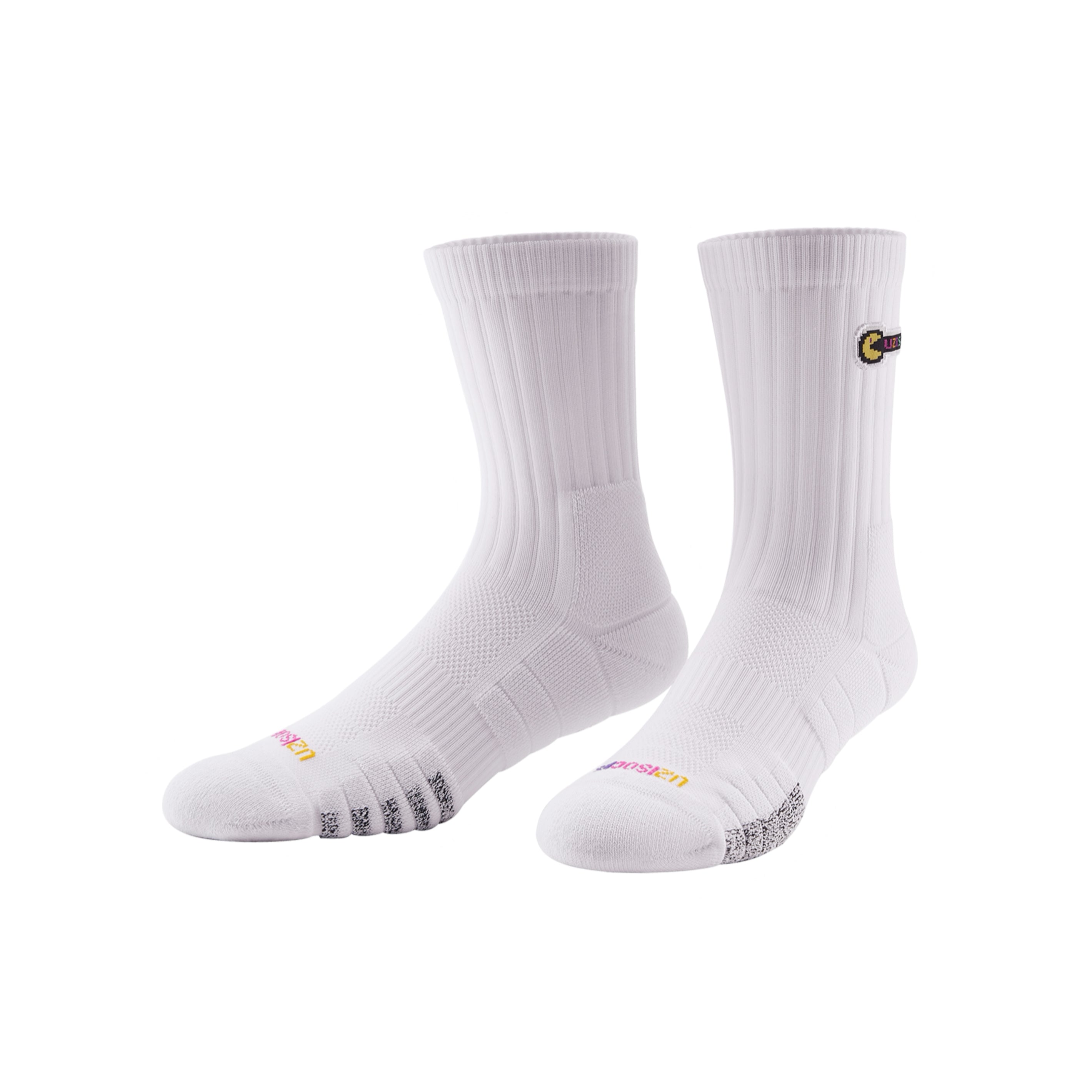 UZIS Sock 有志者 掌机系列游戏刺绣运动防滑缓震毛巾底加厚透气 高筒袜 吃豆人